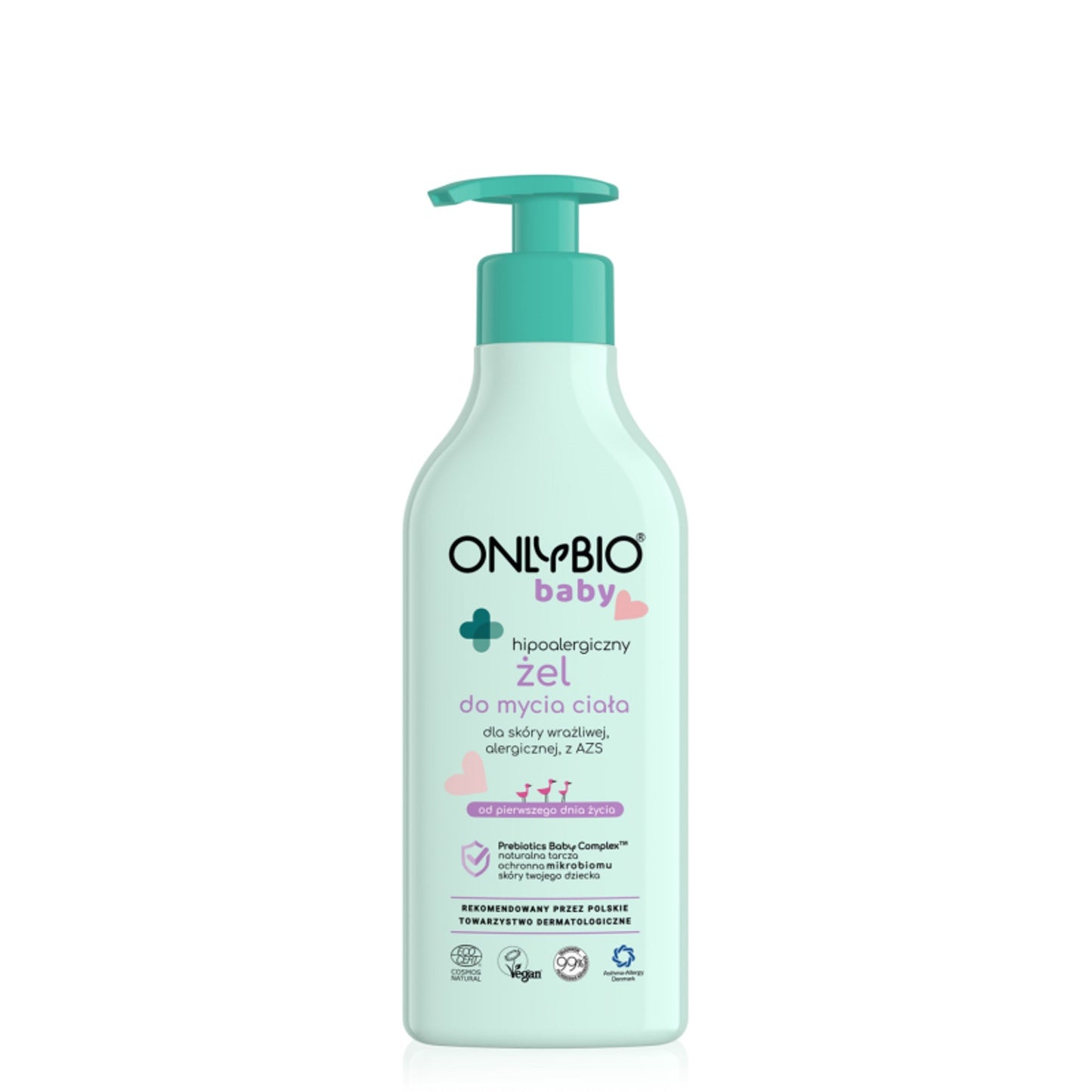 ONLYBIO Baby Hipoalergiczny żel do mycia ciała od pierwszego dnia życia, 300 ml — opakowanie