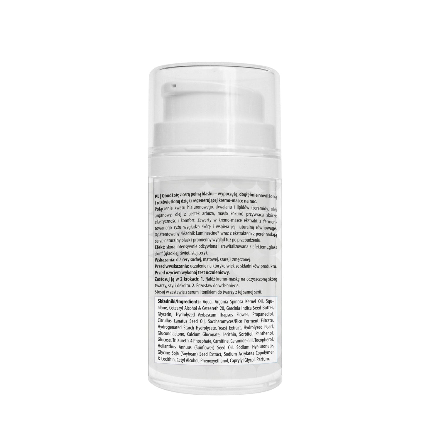 Apis CRYSTAL SKIN Kremo-maska na noc z efektem „glass skin” / 50 ml — opakowanie