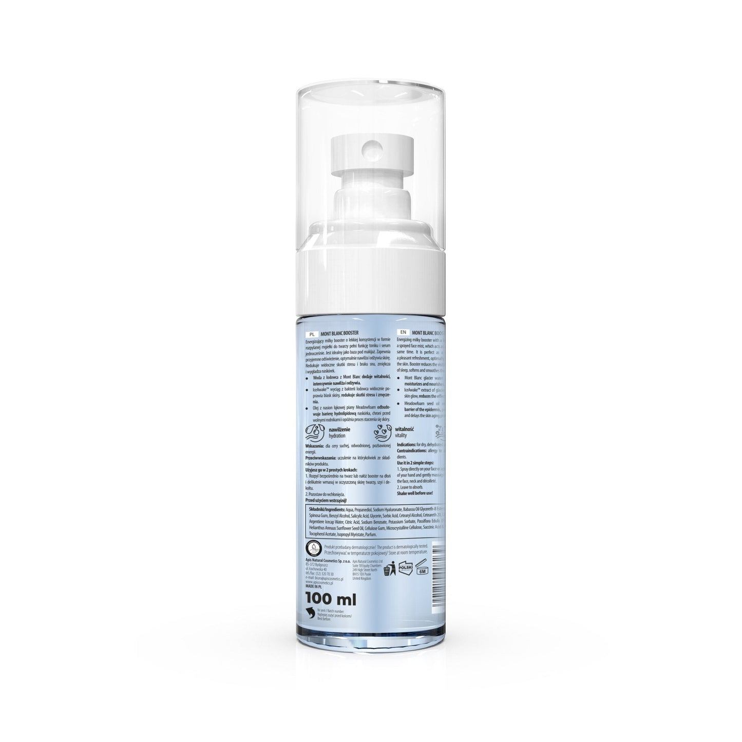 Apis MONT BLANC BOOSTER Energizujący Milky Booster / 100 ml — opakowanie