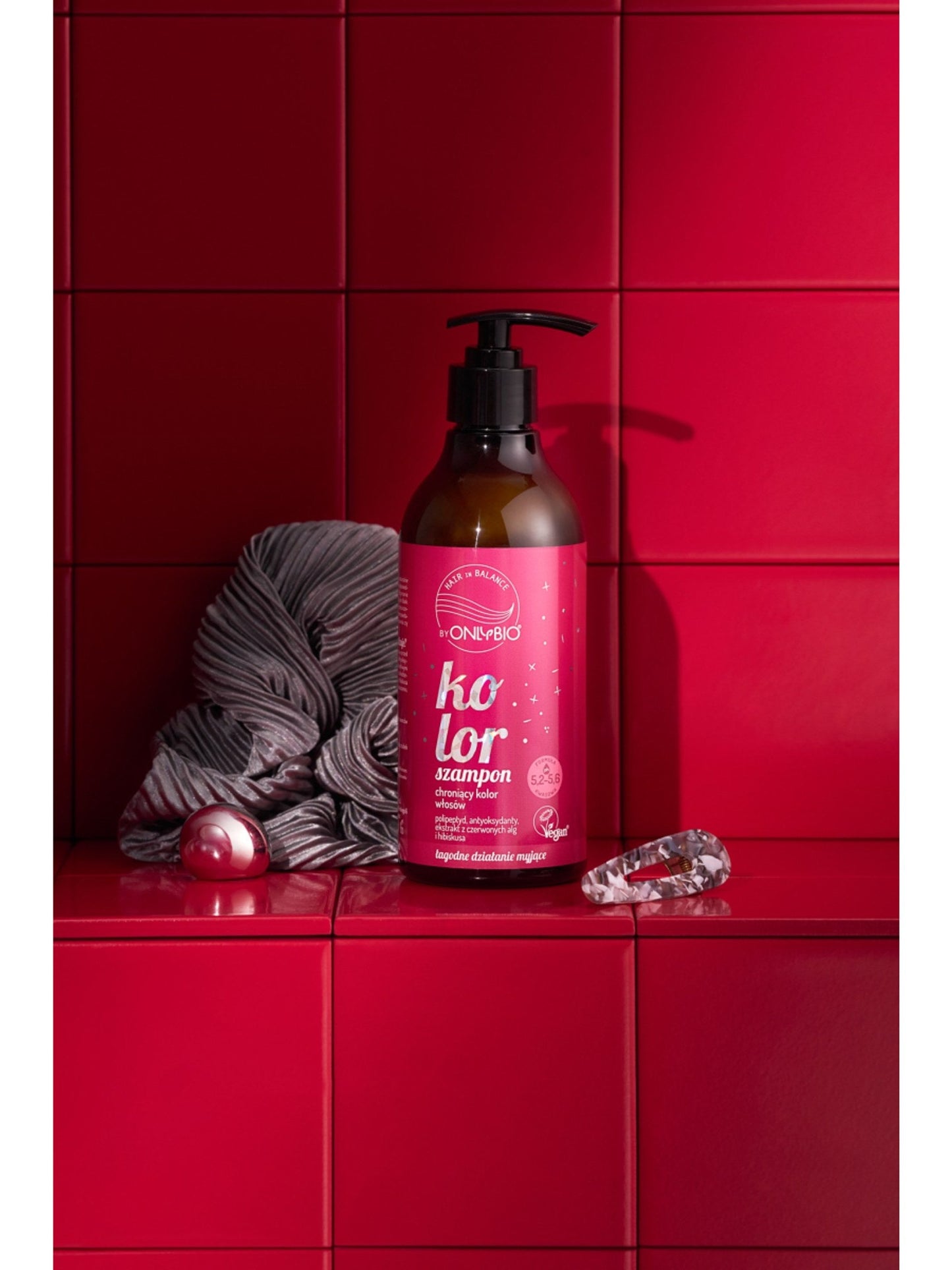 OnlyBio Hair in Balance by ONLYBIO Kolor Szampon chroniący kolor włosów, 400 ml — opakowanie