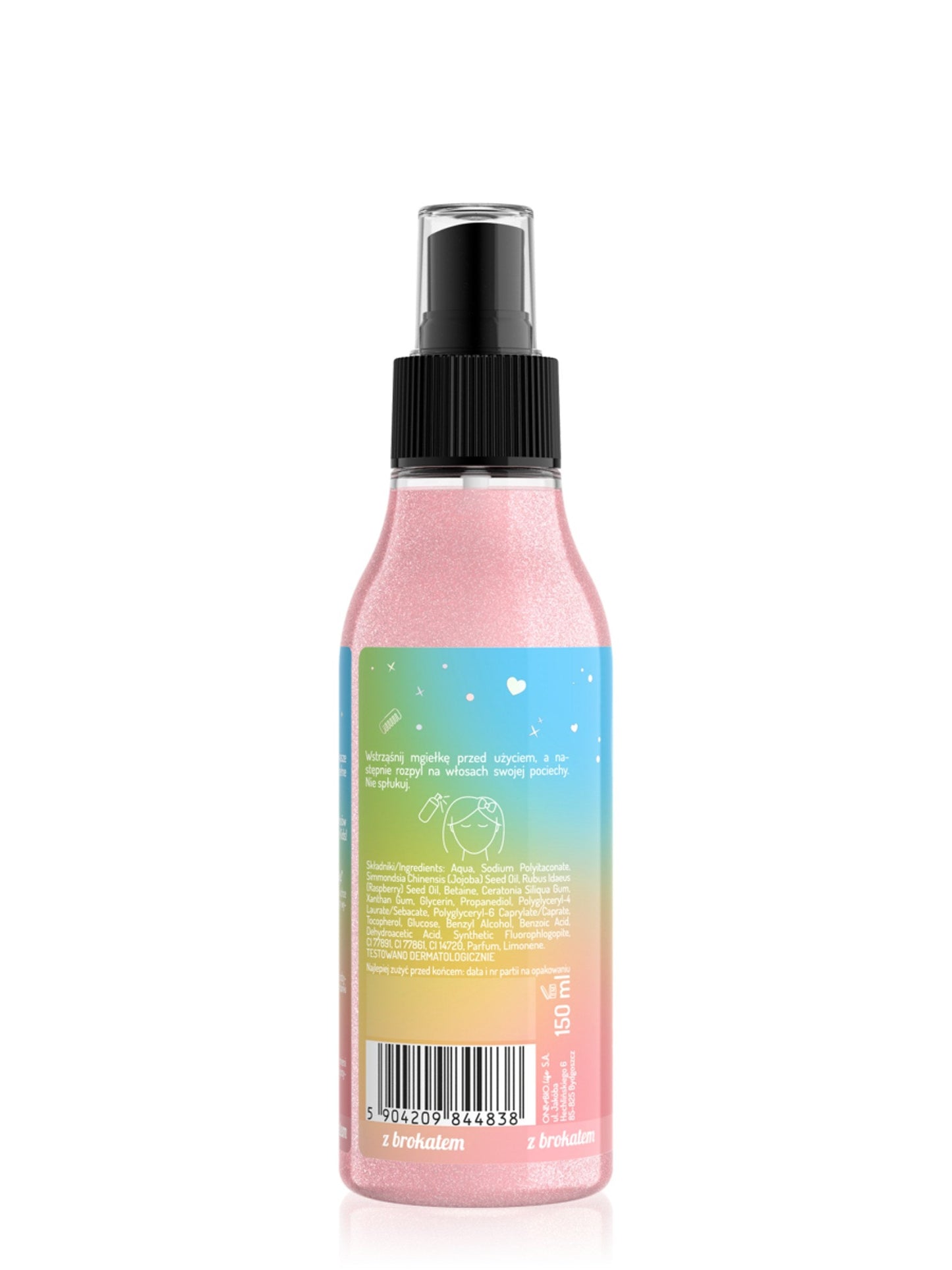 OnlyBio Hair in Balance KIDS by ONLYBIO Odżywka dla dzieci w mgiełce z brokatem, 150 ml — opakowanie