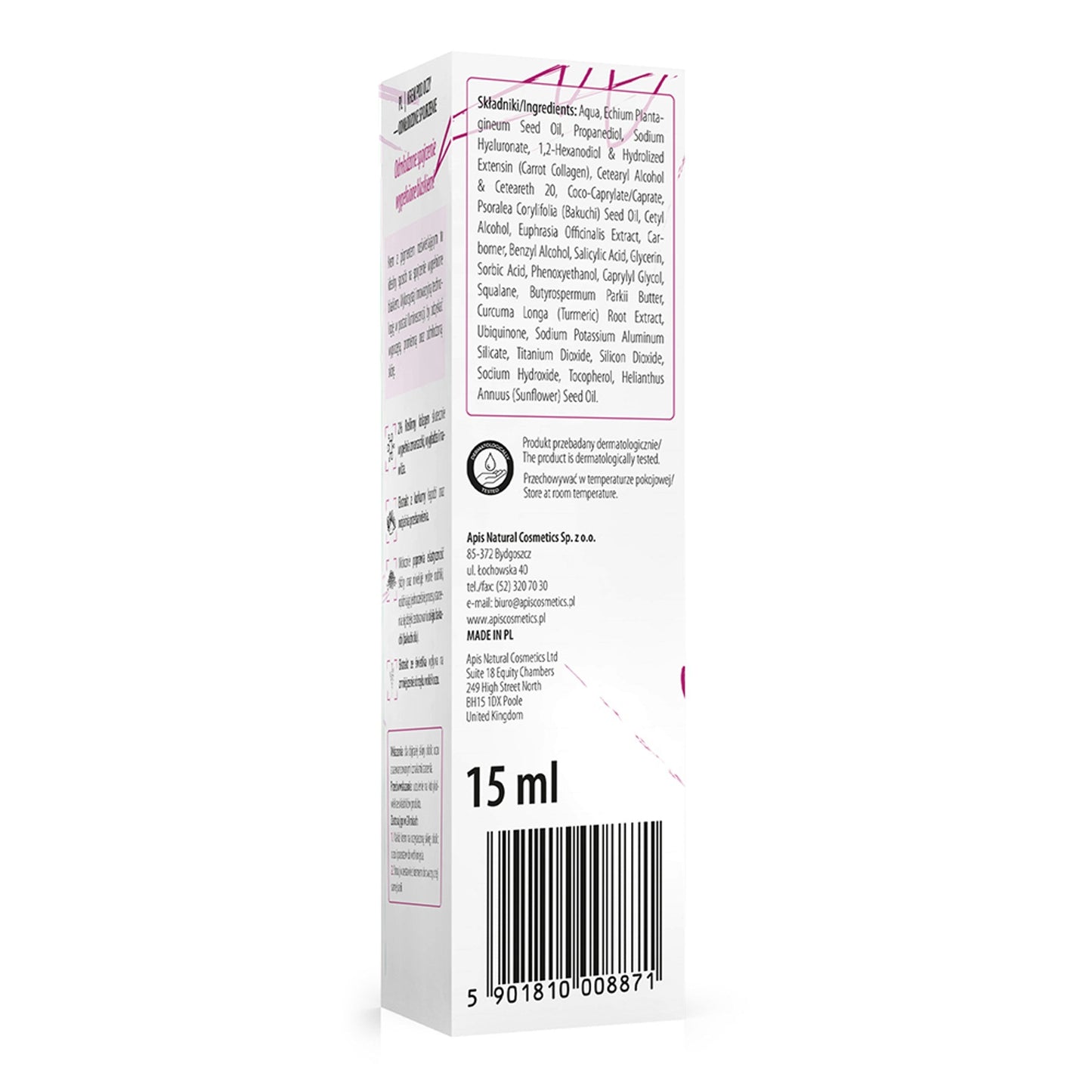 Apis NATURAL SLOW AGING Krem pod oczy STEP 3 ODMŁODZONE SPOJRZENIE / 15 ml — opakowanie