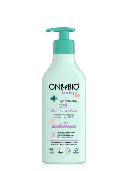 ONLYBIO Baby Hipoalergiczny żel do mycia ciała od pierwszego dnia życia, 300 ml