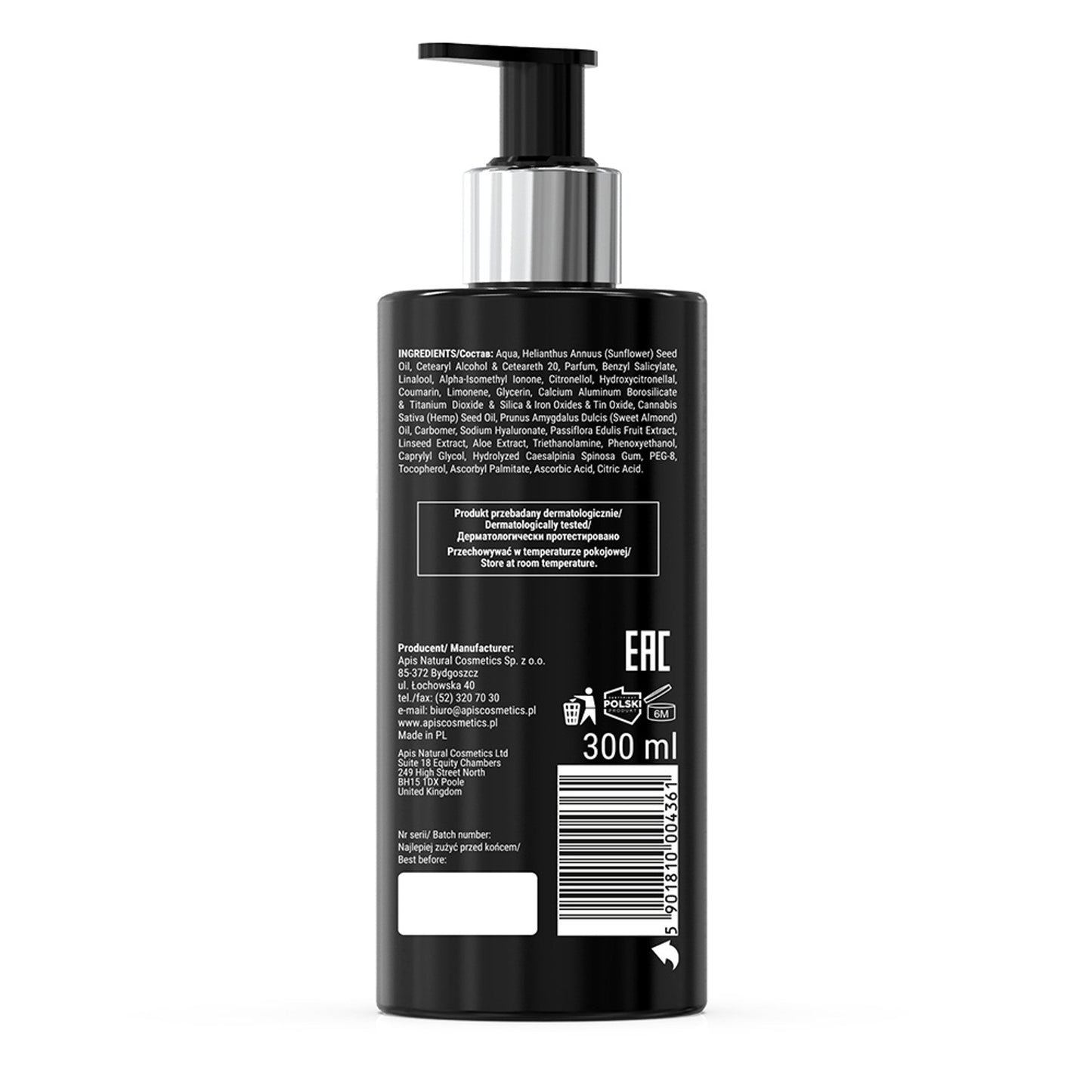 Apis NIGHT FEVER Rozświetlający balsam do ciała z drobinkami / 300 ml — opakowanie