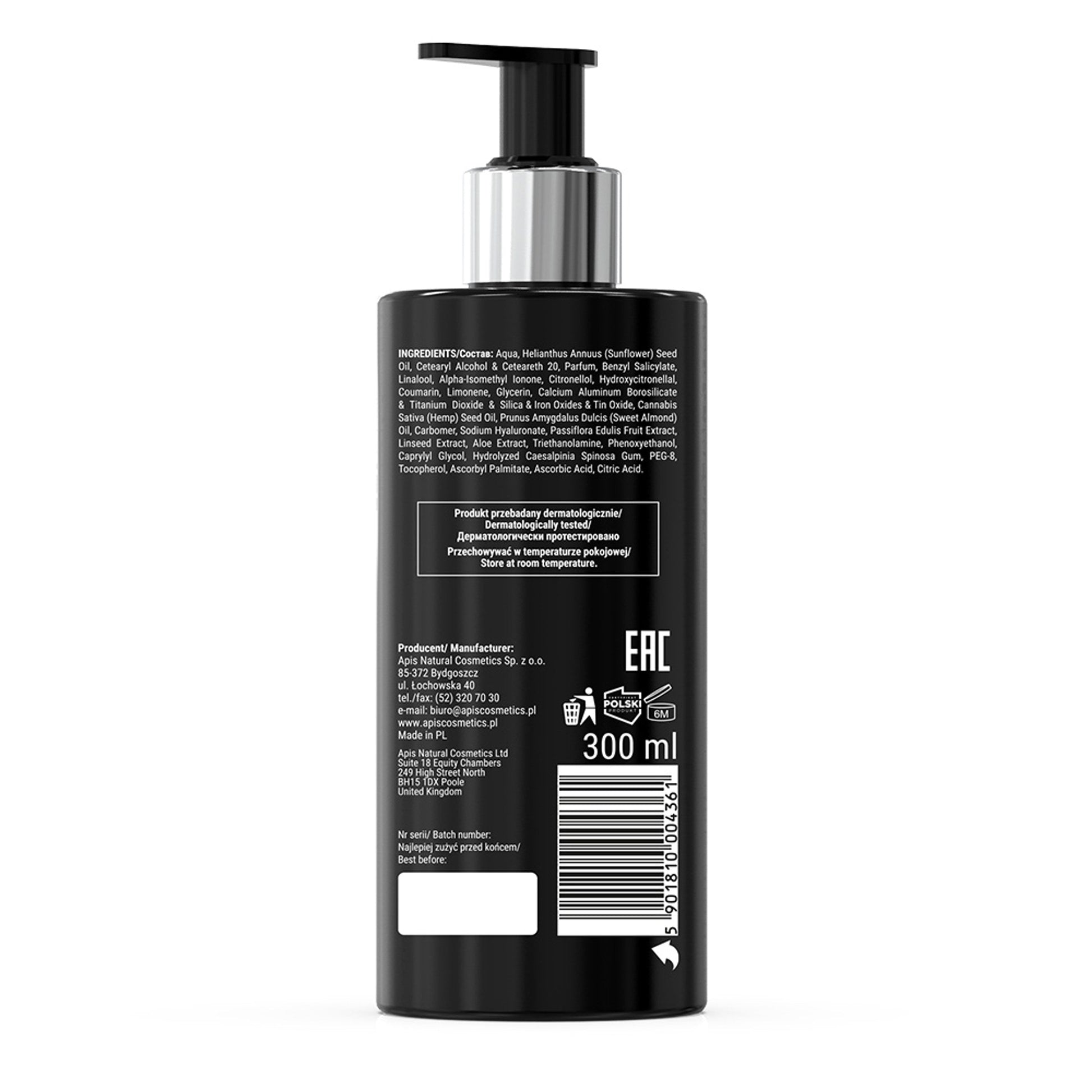Apis NIGHT FEVER Rozświetlający balsam do ciała z drobinkami / 300 ml — opakowanie