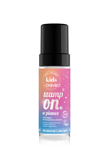 OnlyBio Hair in Balance KIDS by ONLYBIO Szampon w piance ułatwiający rozczesywanie włosów, 150 ml