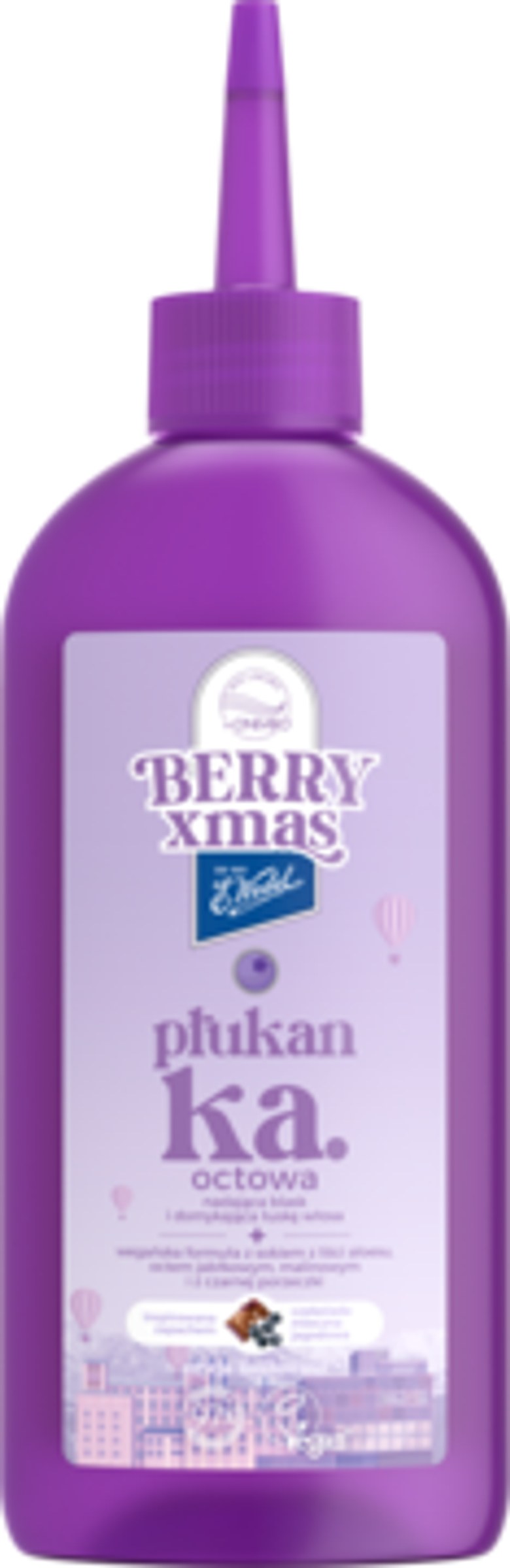 OnlyBio x E. Wedel Hair in Balance Płukanka Octowa Czekolada Mleczna Jagodowa 300 ml