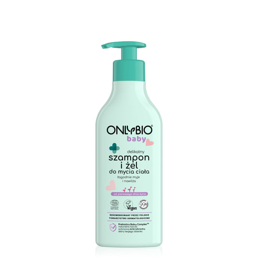 ONLYBIO Baby Delikatny szampon i żel do mycia ciała od pierwszego dnia życia 300 ml