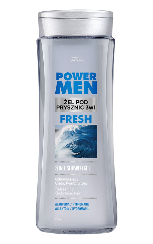 Joanna Power Men FRESH – Żel pod Prysznic i Szampon 3w1 Alantoina i Hydromanil