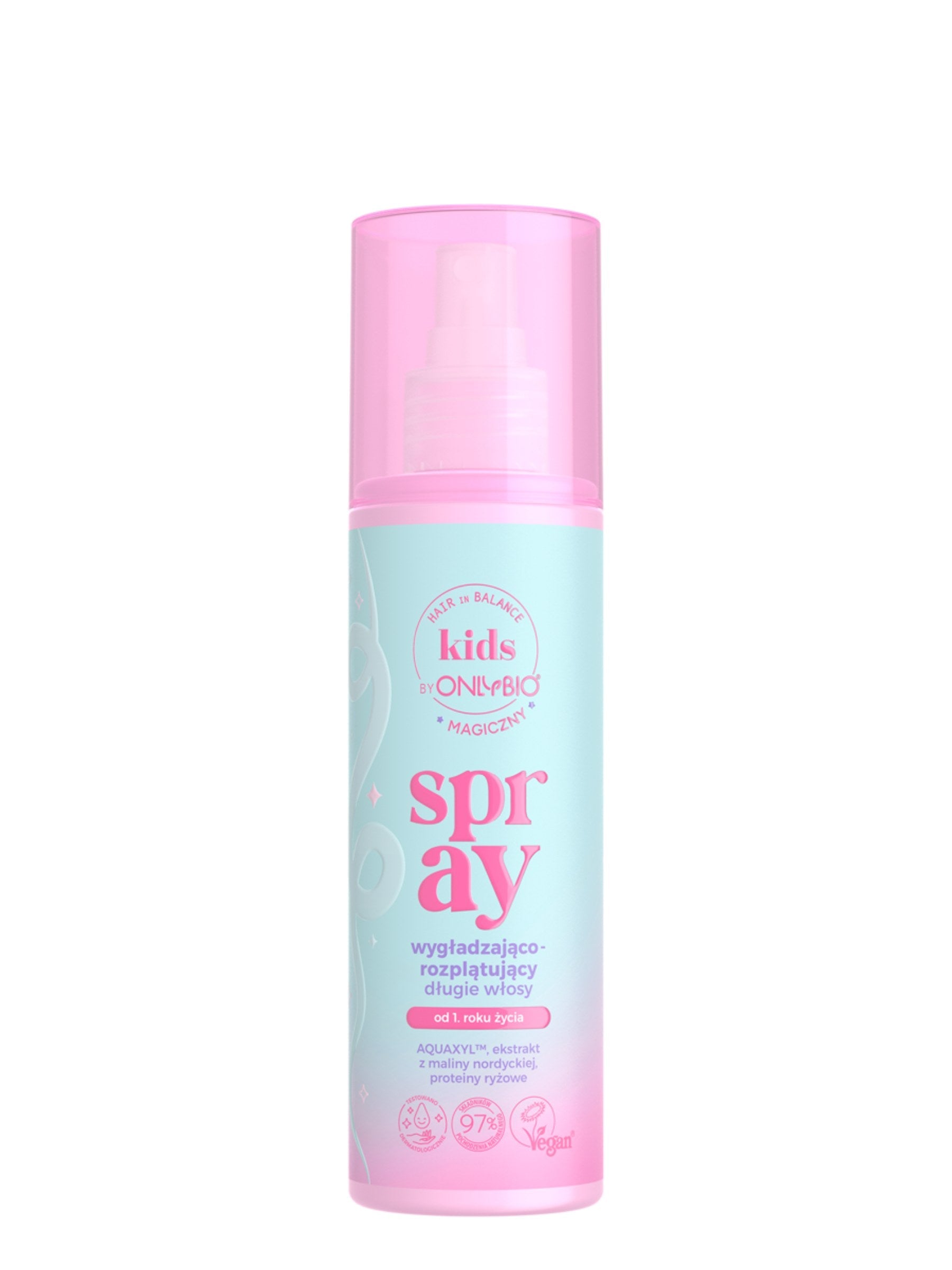 OnlyBio Hair in Balance Kids by ONLYBIO Magiczny spray wygładzająco-rozplątujący długie włosy, 200 ml