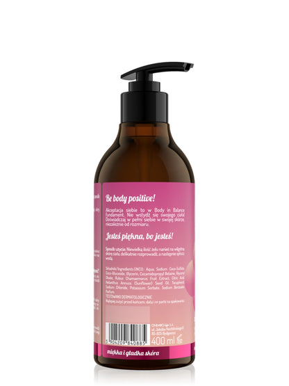 OnlyBio Body in Balance by ONLYBIO Żel pod prysznic Malina 400 ml — opakowanie