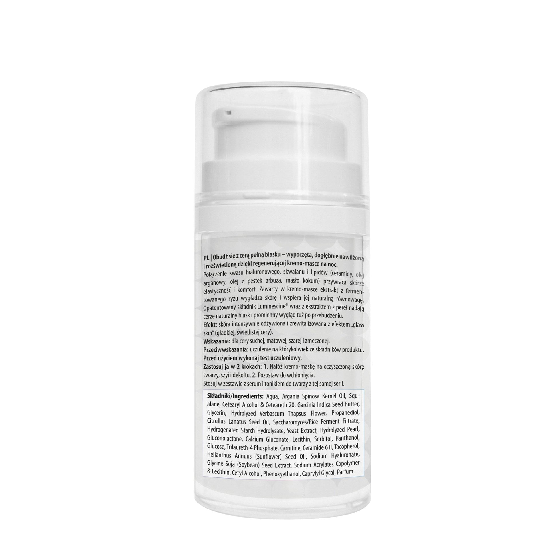 Apis CRYSTAL SKIN Kremo-maska na noc z efektem „glass skin” / 50 ml — opakowanie