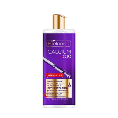 Bielenda CALCIUM + Q10 skoncentrowany oczyszczająco-nawilżający płyn micelarny przeciwzmarszczkowy, 500 ml