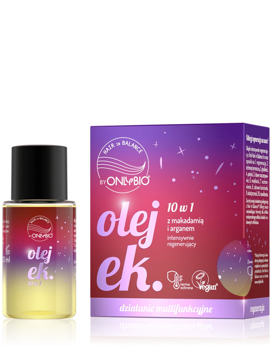 OnlyBio Hair in Balance by ONLYBIO olejek do włosów regenerujący 10w1, 20 ml