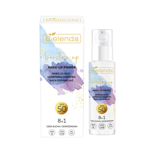 Bielenda BOOST ME UP Make-up Primer nawilżająco-ochronna kremowa baza pod makijaż 8w1 SPF50, 30 ml