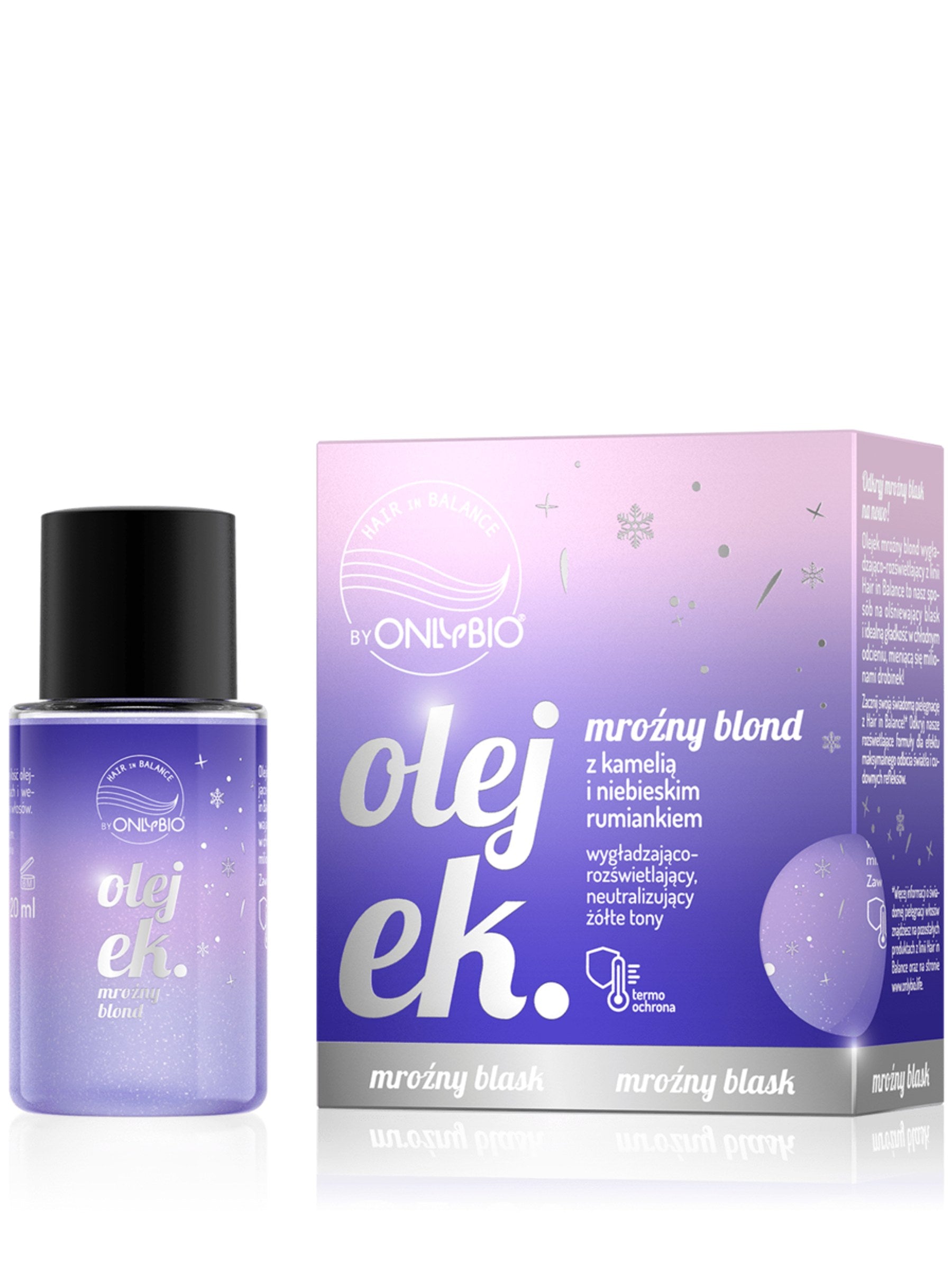 OnlyBio Hair in Balance by ONLYBIO Olejek do włosów mroźny do chłodnych blondów, 20 ml