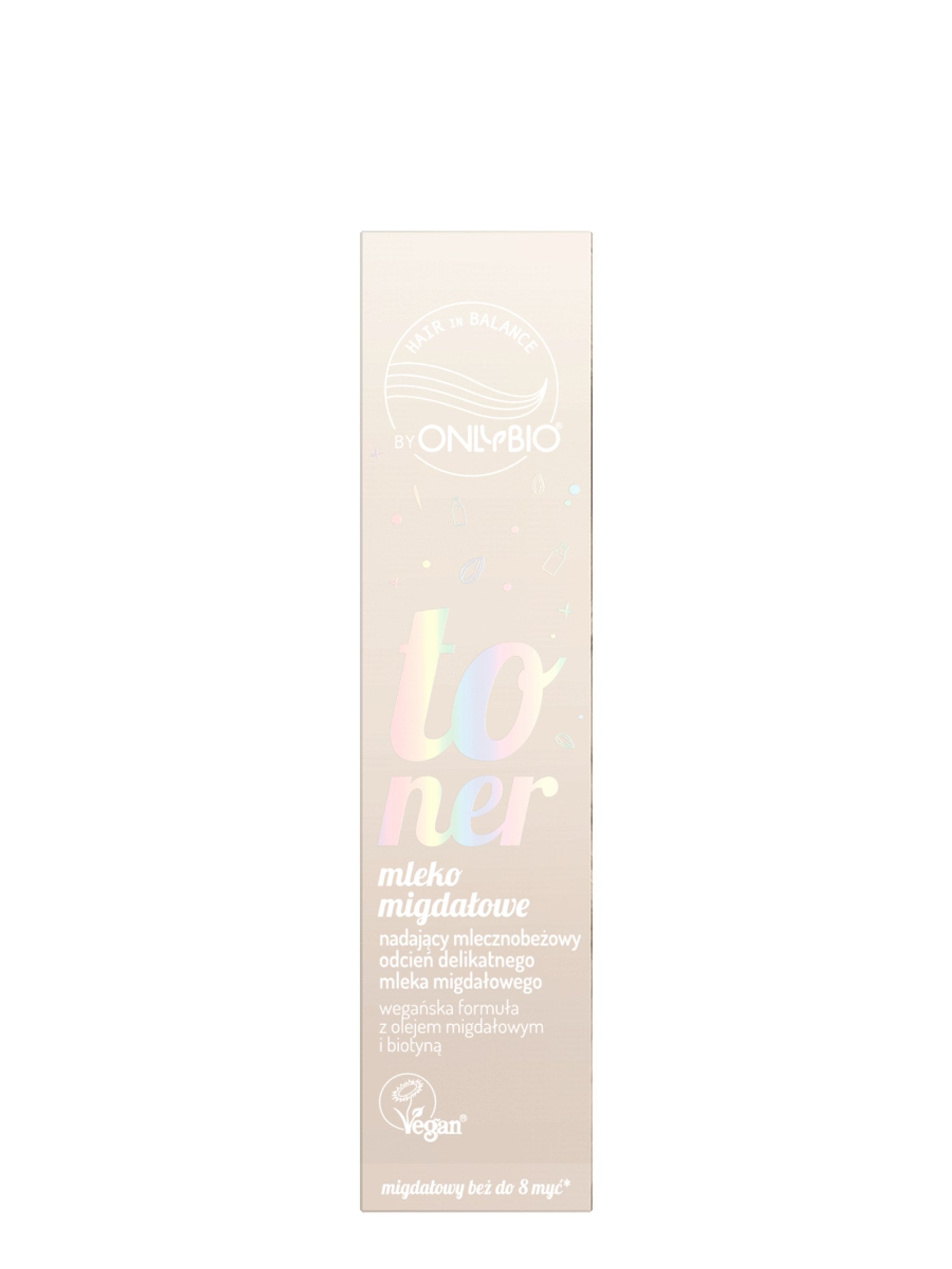 OnlyBio Hair in Balance by ONLYBIO Toner Mleko migdałowe 100 ml — opakowanie