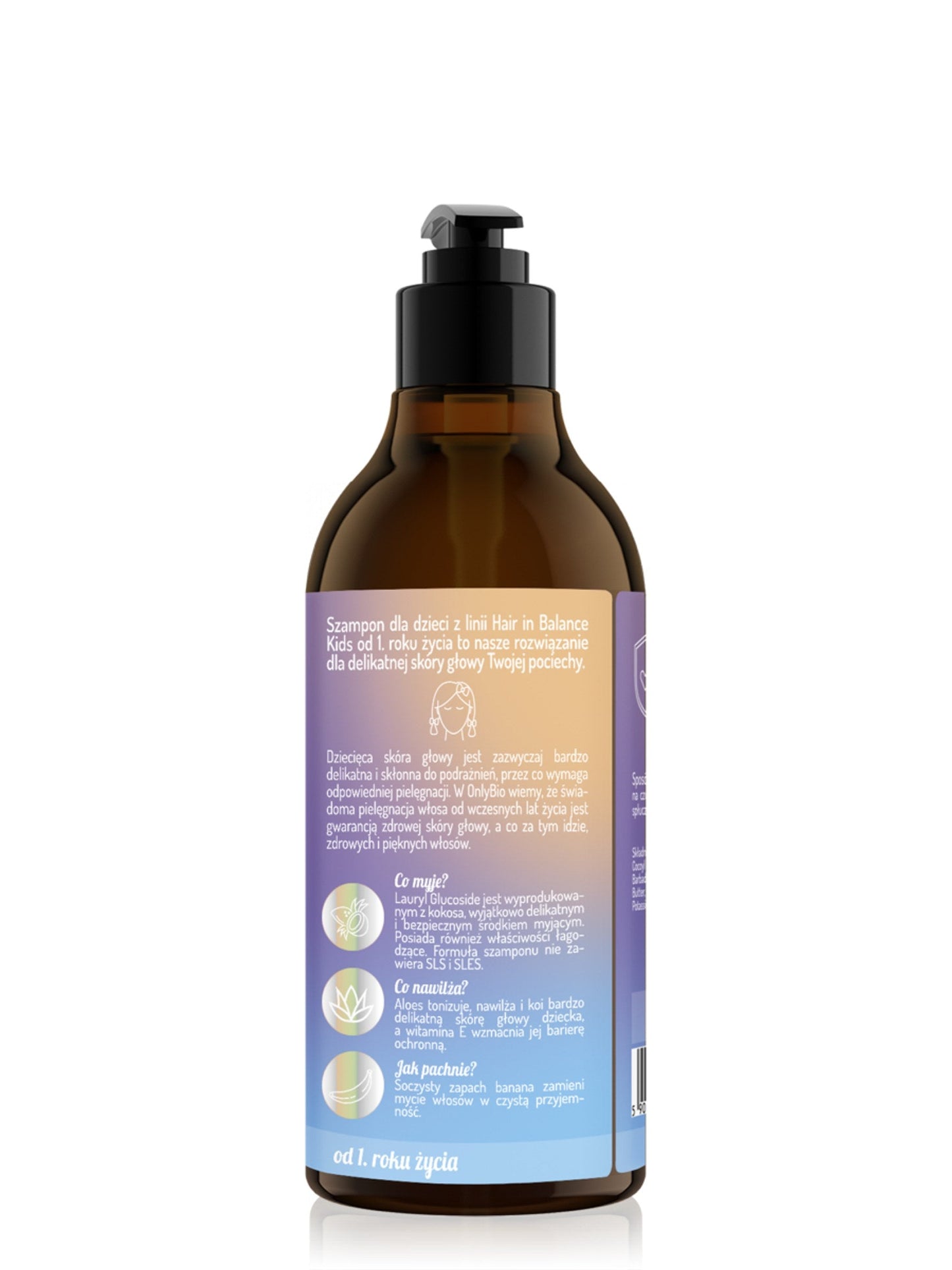 OnlyBio Hair in Balance Kids by ONLYBIO Szampon dla dzieci, 400 ml — opakowanie