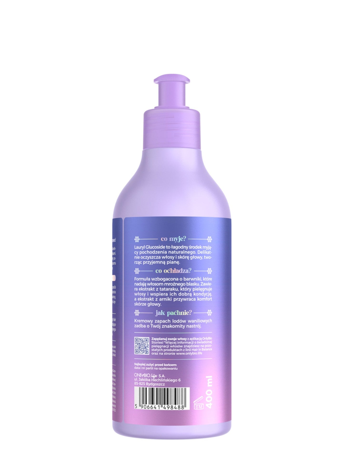 OnlyBio Hair in Balance by ONLYBIO Blondi Szampon ochładzający kolor włosów, 400 ml — opakowanie