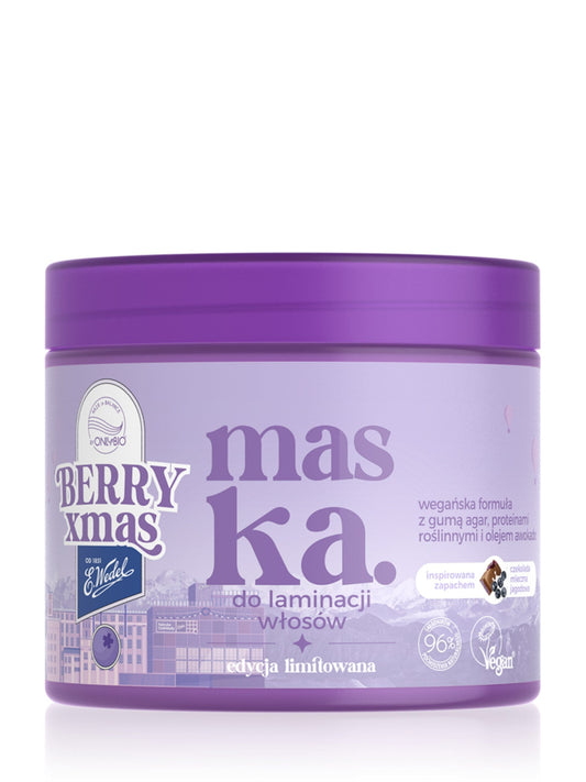 OnlyBio x E. Wedel Hair in Balance Maska do Laminacji Włosów Czekolada Mleczna Jagodowa 200 ml