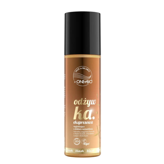 OnlyBio Hair in Balance by ONLYBIO Odżywka ekspresowa wygładzająca z efektem rozświetlenia, 200 ml