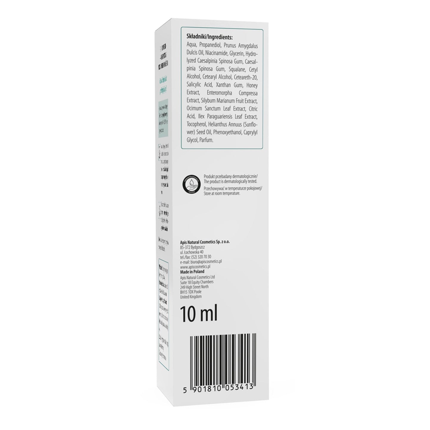 Apis MY PURE SKIN Krem punktowy przeciw niedoskonałościom / 10 ml strzykawka — opakowanie