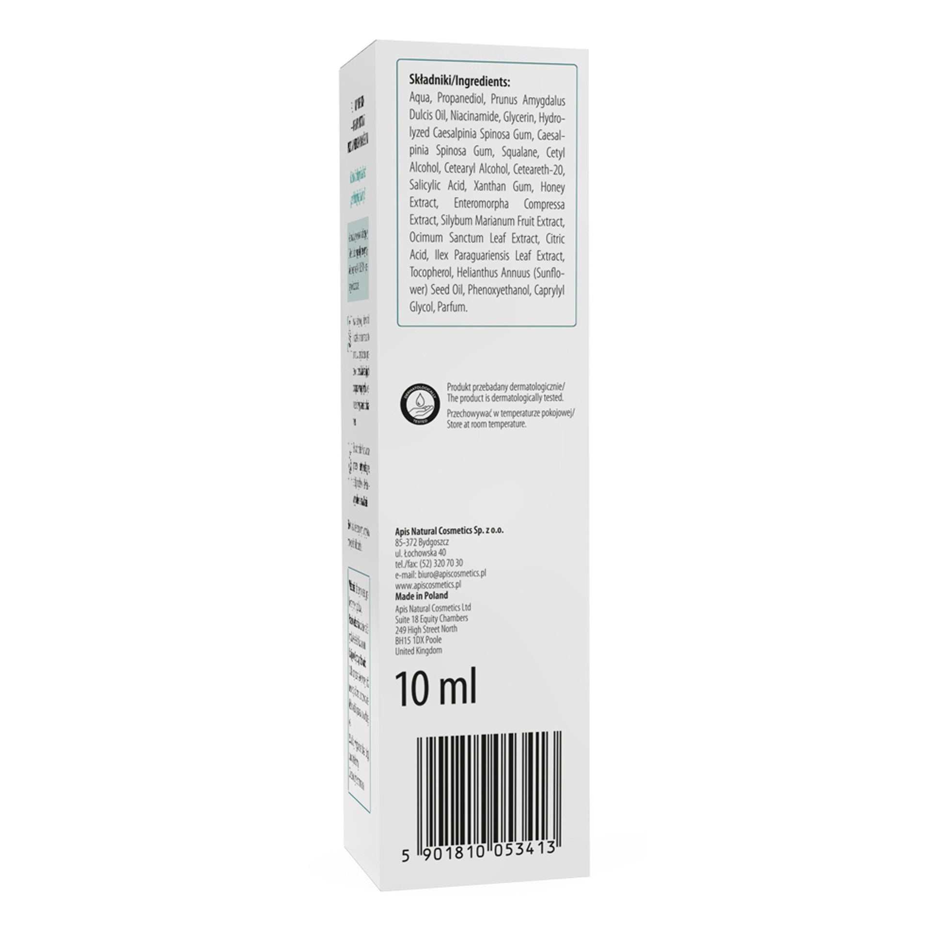 Apis MY PURE SKIN Krem punktowy przeciw niedoskonałościom / 10 ml strzykawka — opakowanie