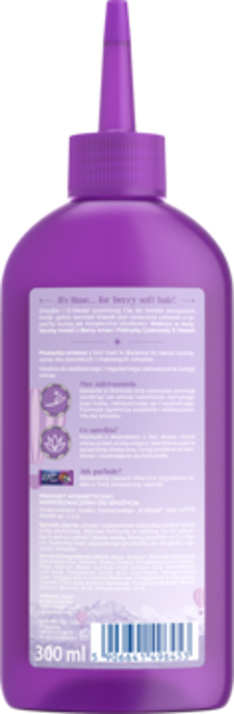 OnlyBio x E. Wedel Hair in Balance Płukanka Octowa Czekolada Mleczna Jagodowa 300 ml — opakowanie