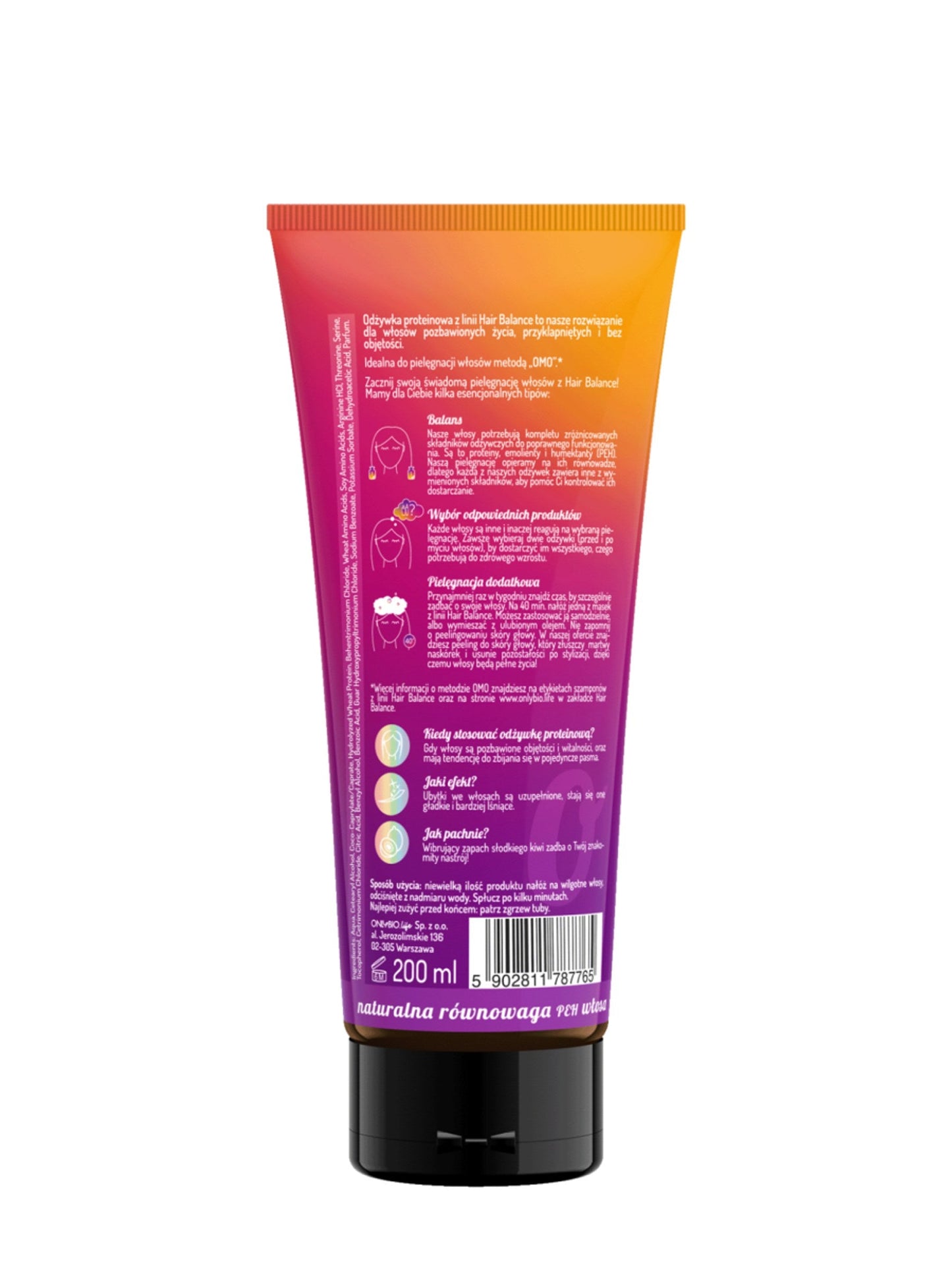 OnlyBio Hair in Balance by ONLYBIO Odżywka proteinowa, 200 ml — opakowanie