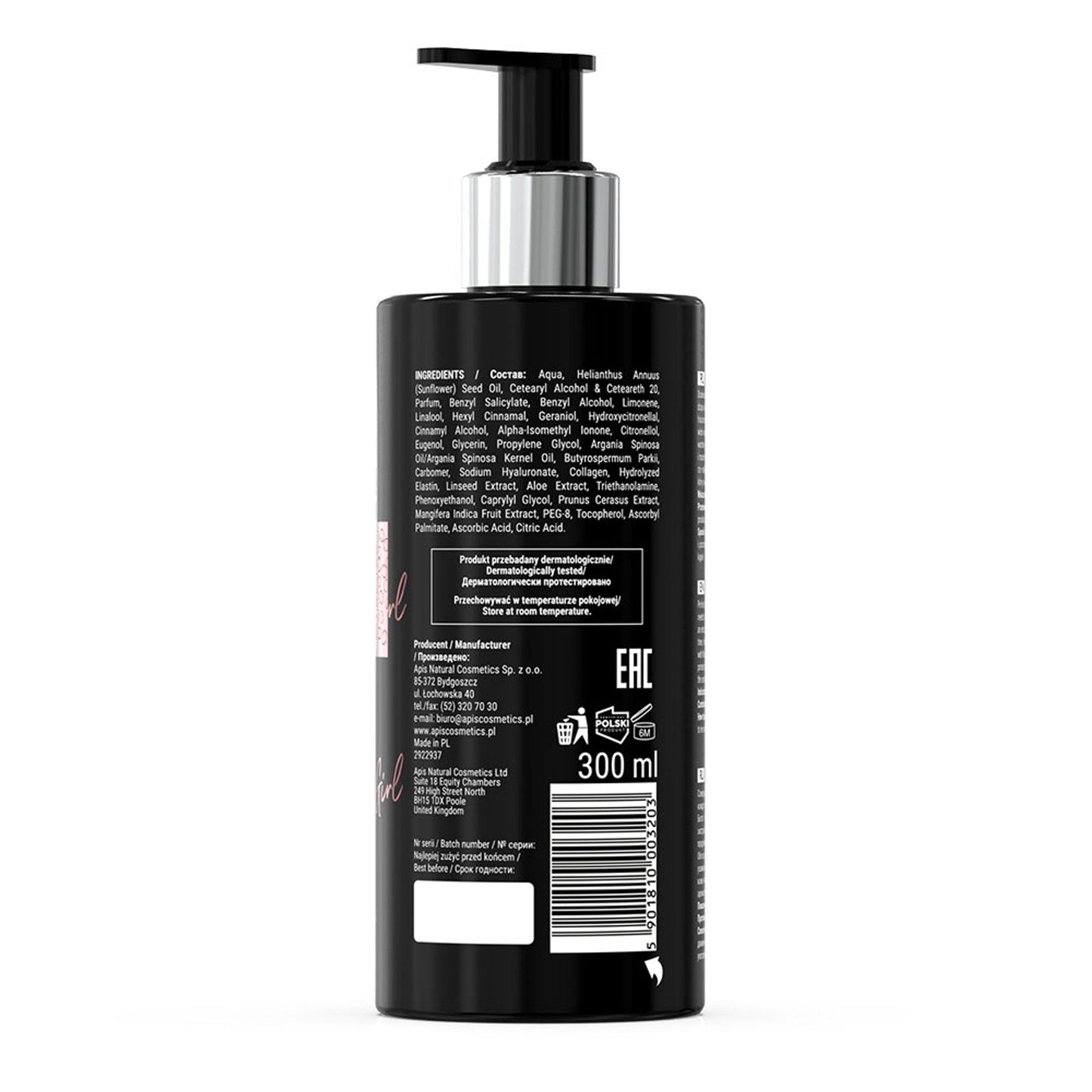 Apis SENSUAL GIRL Nawilżający balsam do ciała / 300 ml — opakowanie