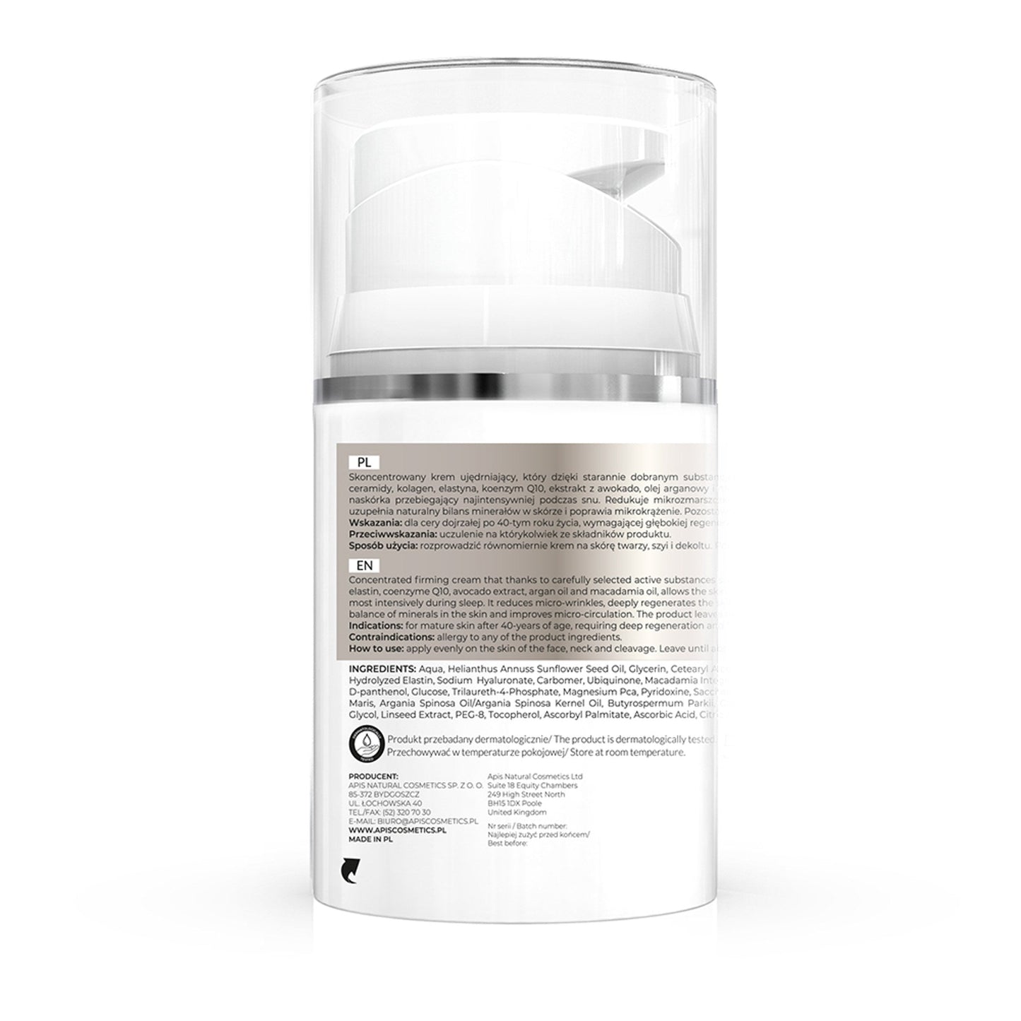 Apis INSPIRATION Krem do twarzy ujędrniająco-regenerujący na noc 40+ / 50 ml — opakowanie