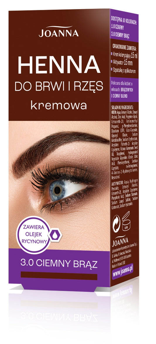 Joanna Krem do Koloryzacji Brwi i Rzęs – Ciemny Brąz