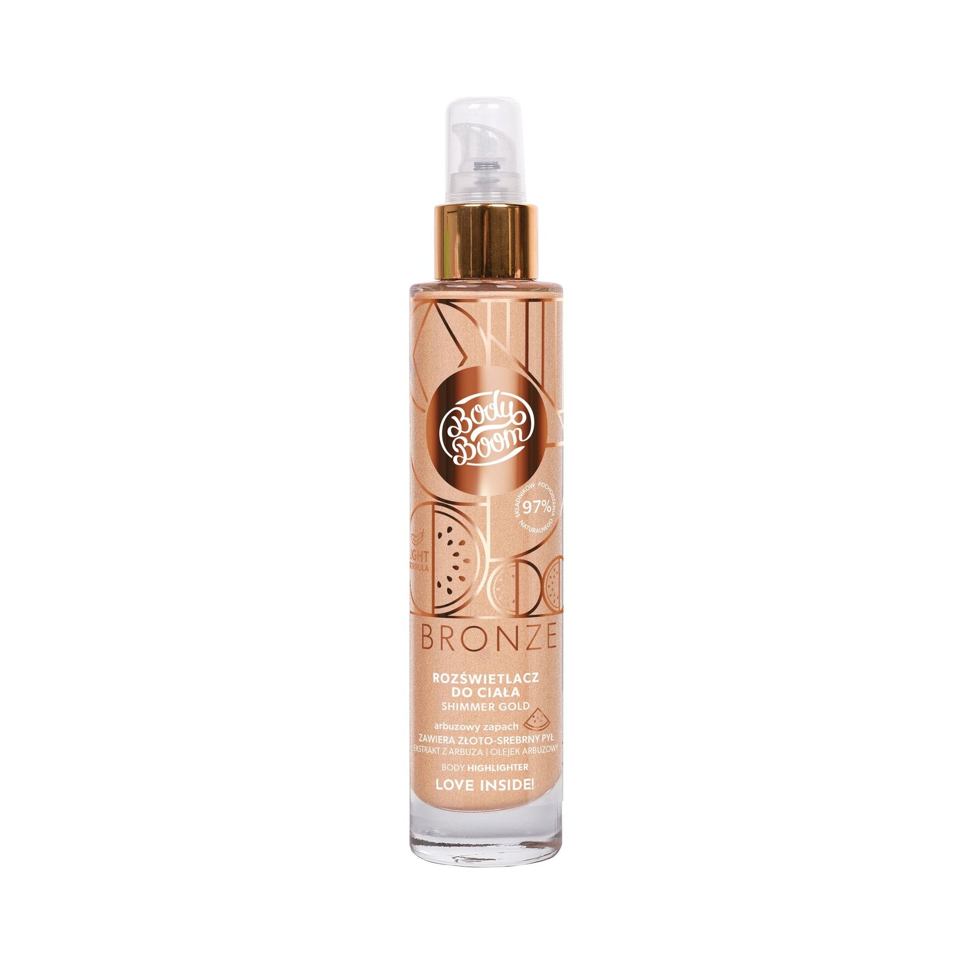 Bielenda BB BodyBoom BRONZE rozświetlacz do ciała SHIMMER GOLD, 100 ml
