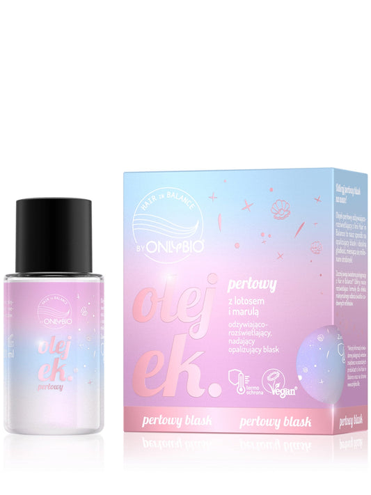 OnlyBio Hair in Balance by ONLYBIO Olejek do włosów perłowy z efektem opalizującego rozświetlenia, 20 ml