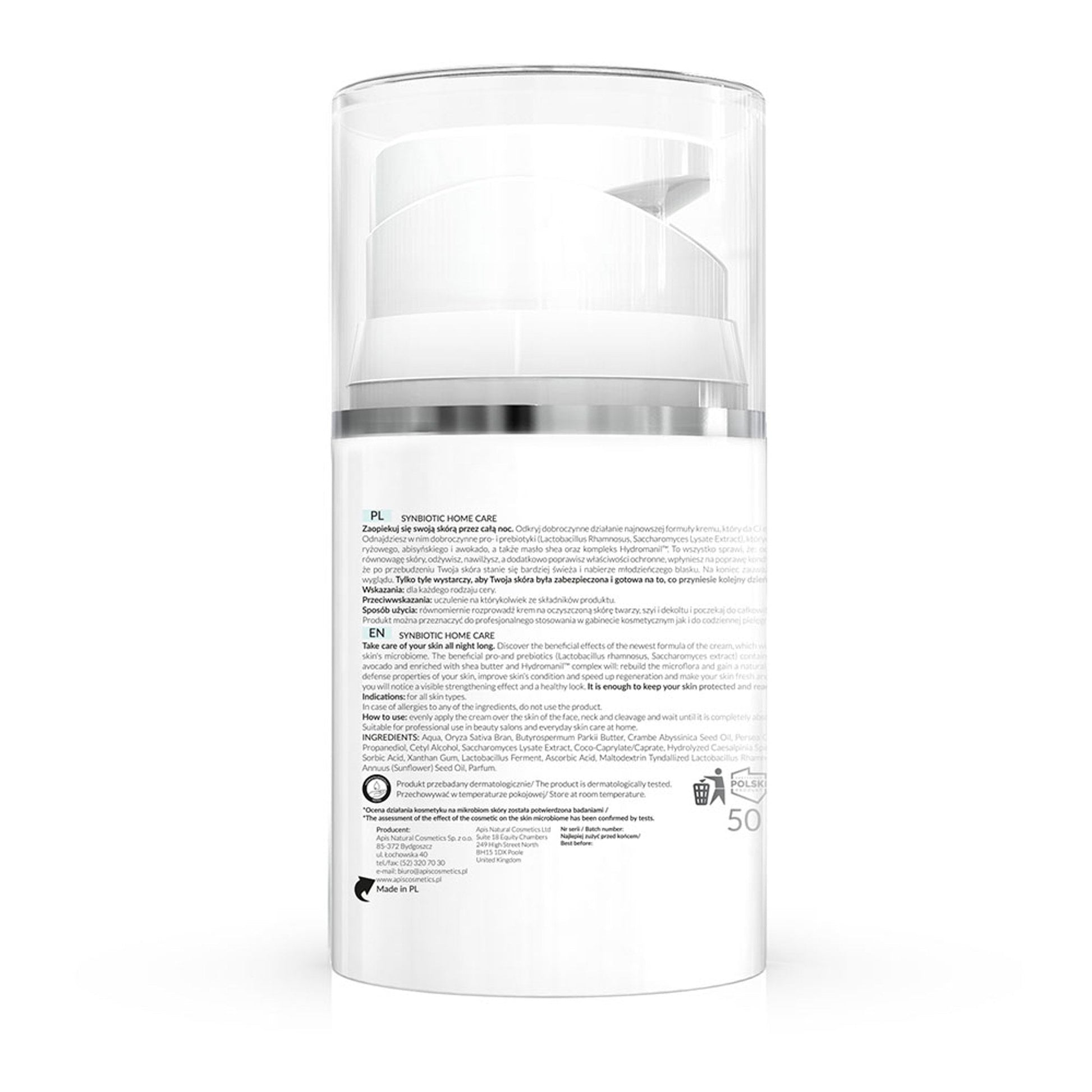 Apis SYNBIOTIC HOME CARE Krem z probiotykami i prebiotykami na noc / 50 ml — opakowanie