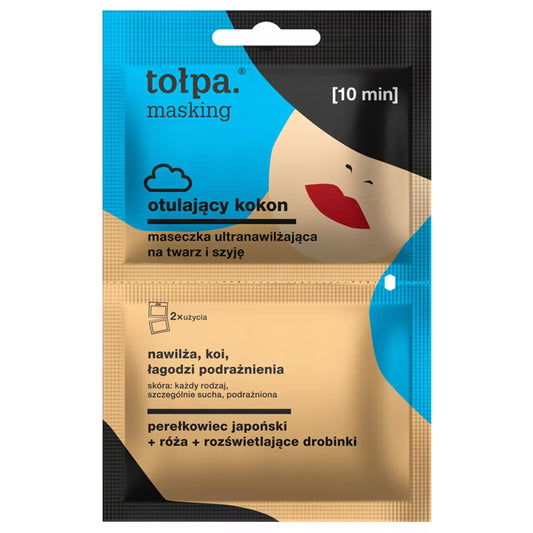 Tołpa T Masking otulający kokon maseczka ultranawilżająca na twarz i szyję, 2x5 ml