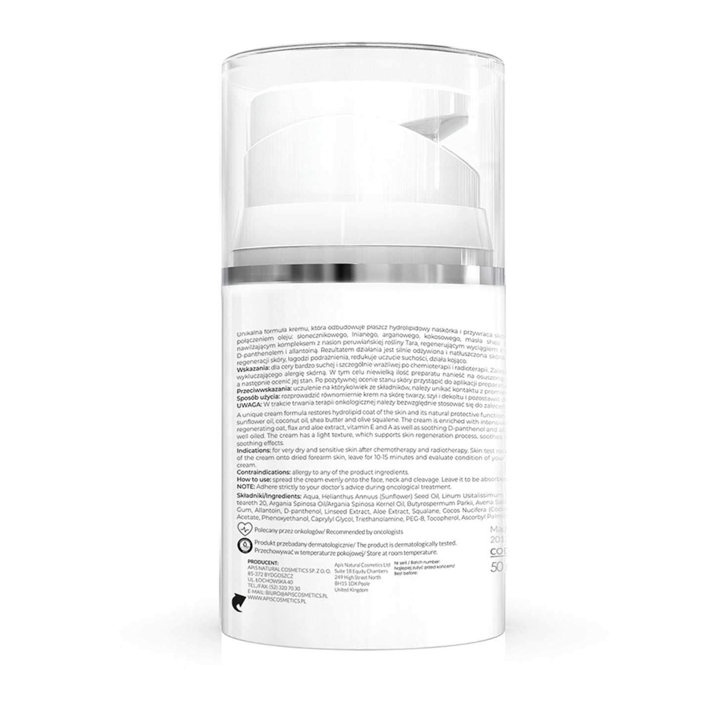 Apis APIDERM Krem odbudowująco- odżywczy na noc / 50 ml — opakowanie