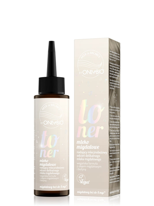 OnlyBio Hair in Balance by ONLYBIO Toner Mleko migdałowe, 100 ml