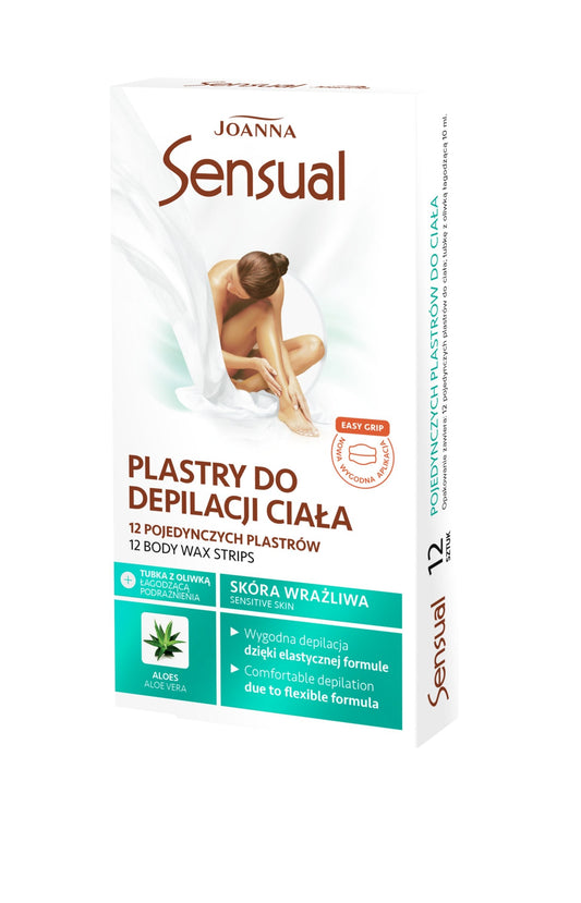 Joanna Sensual – Plastry do Depilacji Ciała z Aloesem – Skóra Wrażliwa