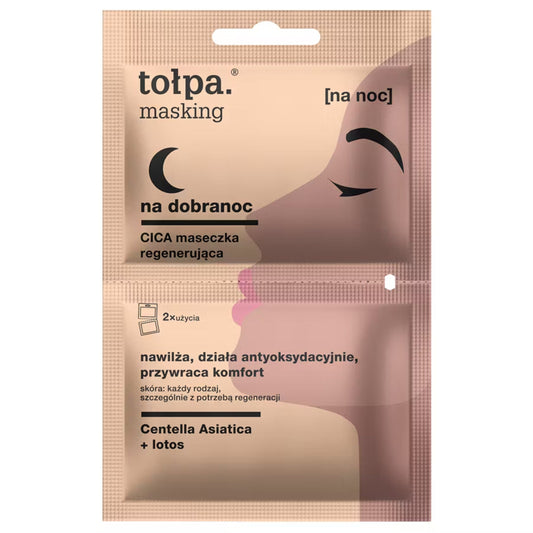 Tołpa T Masking na dobranoc CICA maseczka regenerująca, 2x5 ml