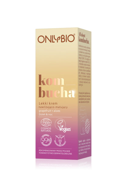 OnlyBio Kombucha by ONLYBIO lekki krem do twarzy nawilżająco-matujący, 50 ml — opakowanie