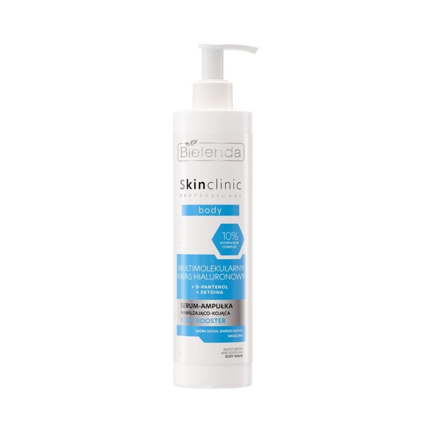 Bielenda SKIN CLINIC PROFESSIONAL Multimolekularny Kwas Hialuronowy serum ampułka nawilżająco-kojące do ciała, 250 ml
