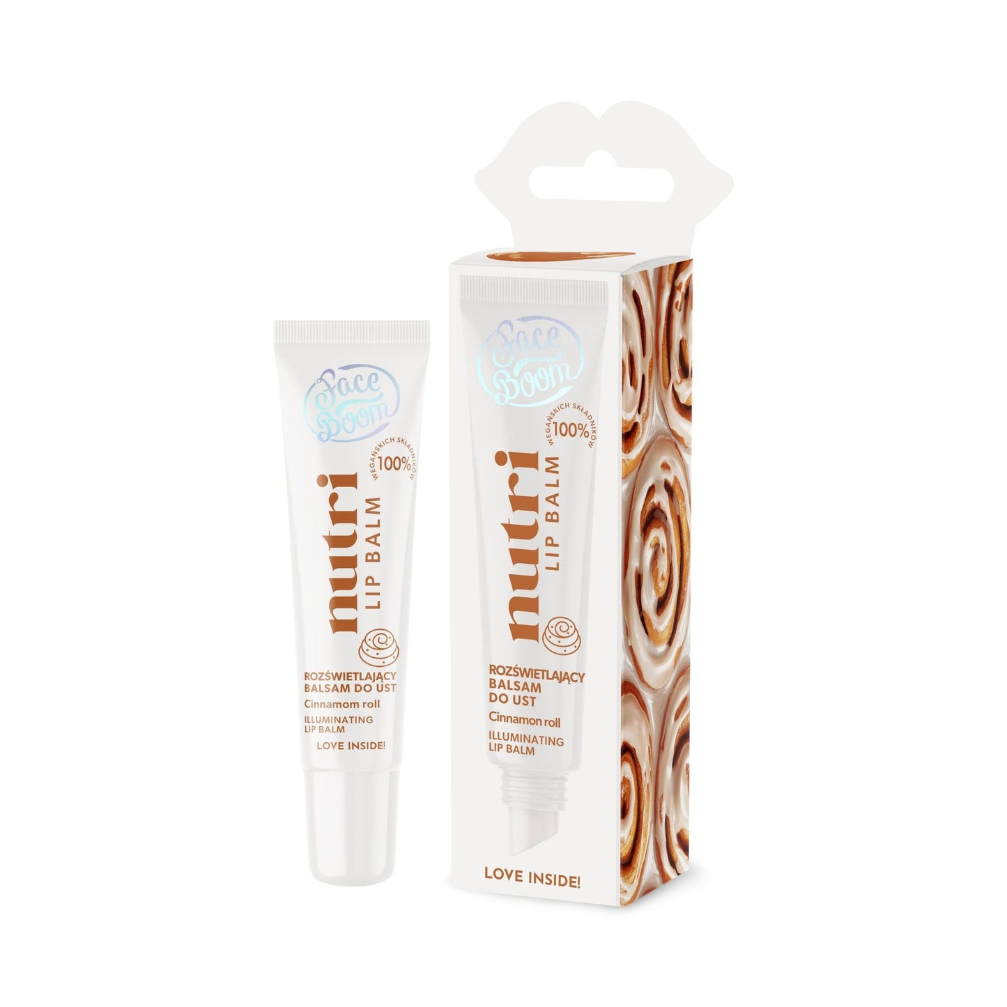 Bielenda FaceBoom NUTRI LIP BALM Rozświetlający balsam do ust CINNAMON ROLL, 10 g