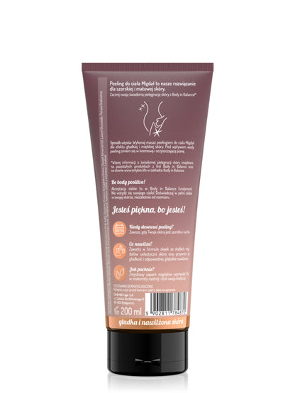 OnlyBio Body in Balance by ONLYBIO Peeling do ciała migdałowy 200 ml — opakowanie