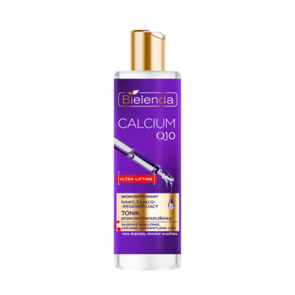 Bielenda CALCIUM + Q10 skoncentrowany nawilżająco-regenerujący tonik przeciwzmarszczkowy, 200 ml
