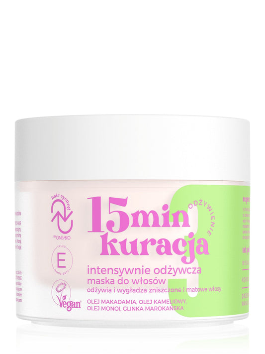 OnlyBio Hair Cycling by ONLYBIO Odżywienie 15minutowa kuracja intensywnie odżywcza maska do włosów 280ml
