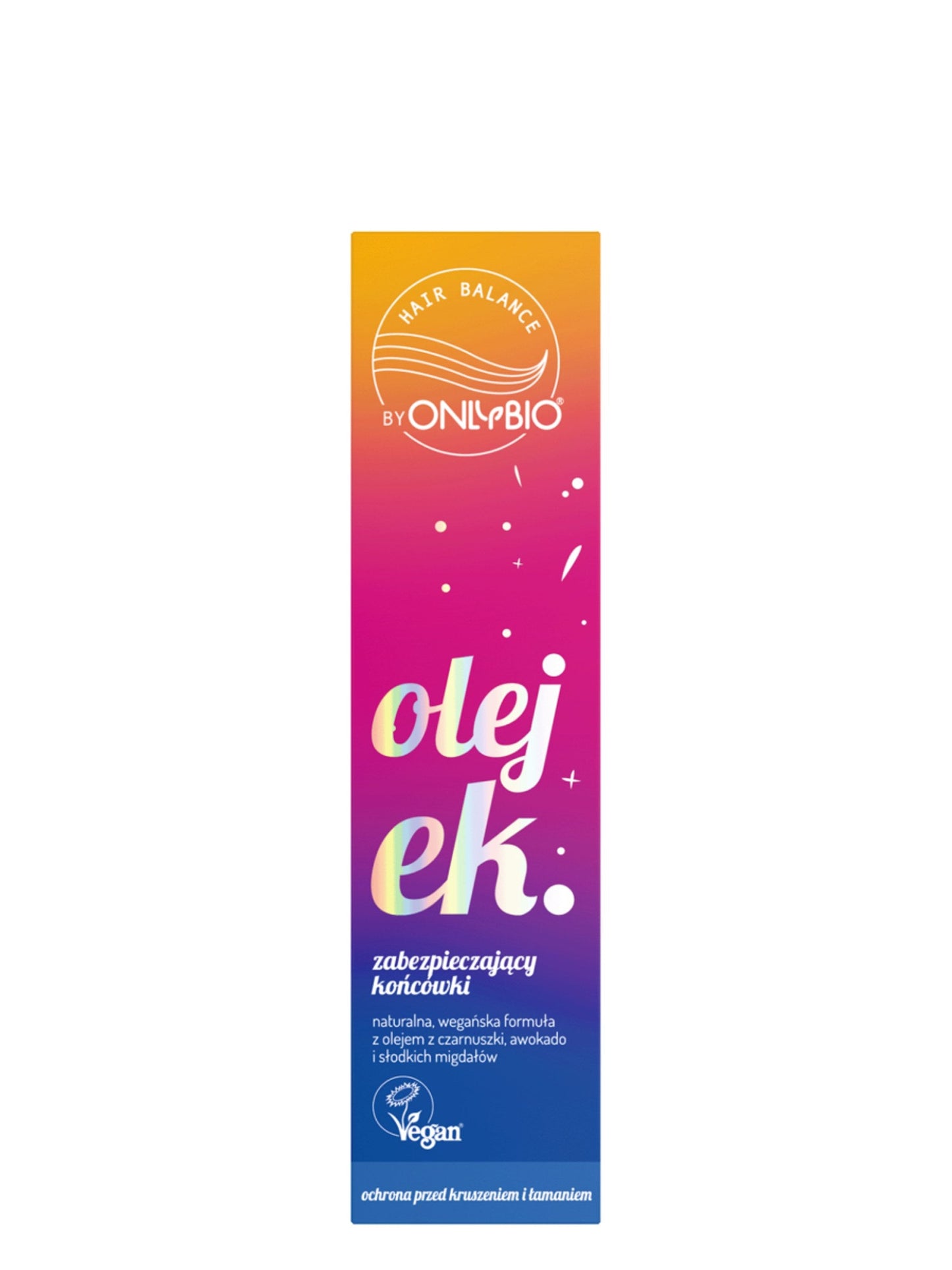 OnlyBio Hair in Balance by ONLYBIO Olejek zabezpieczający końcówki, 80 ml — opakowanie