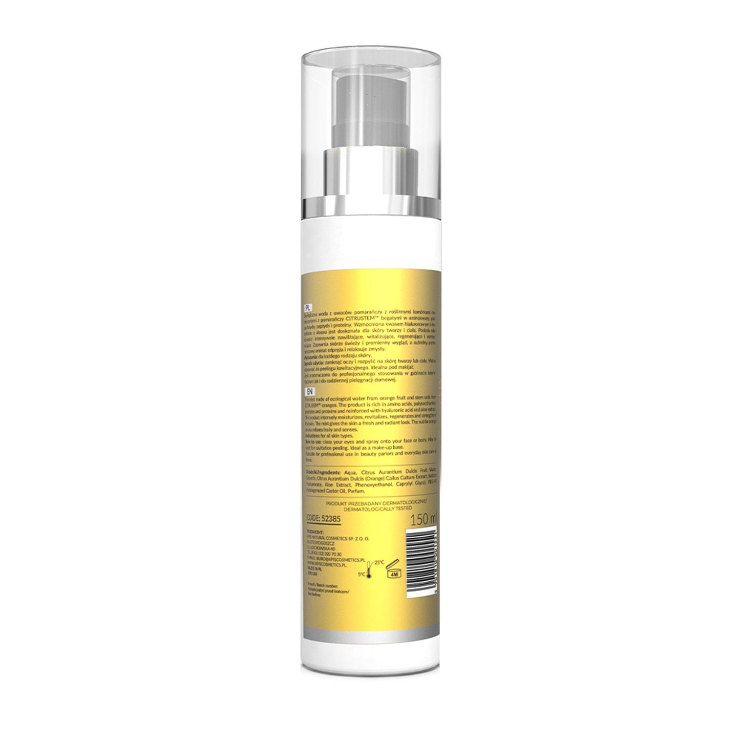 Apis Mgiełka z ekologiczną wodą z owoców pomarańczy i komórkami macierzystymi Orange Water Home terApis / 150 ml — opakowanie