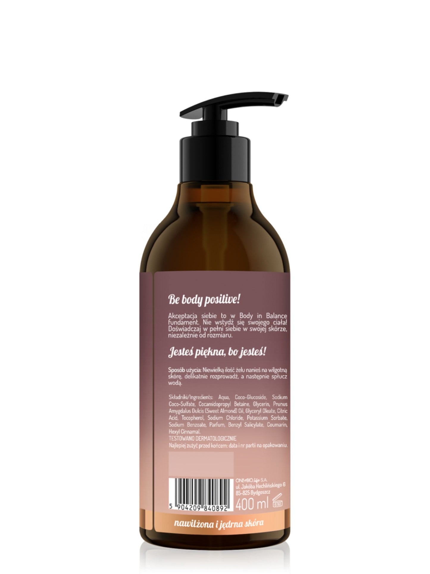 OnlyBio Body in Balance by ONLYBIO Żel pod prysznic Migdał 400 ml — opakowanie