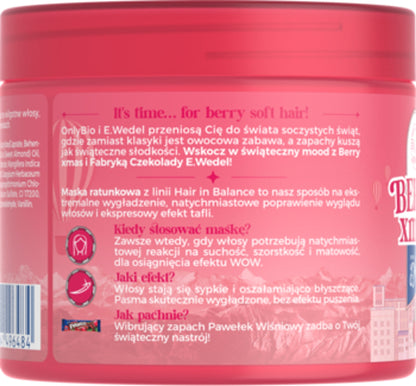 OnlyBio x E. Wedel Hair in Balance Maska Ratunkowa do Każdej Porowatości Pawełek Wiśniowy 200 ml — opakowanie